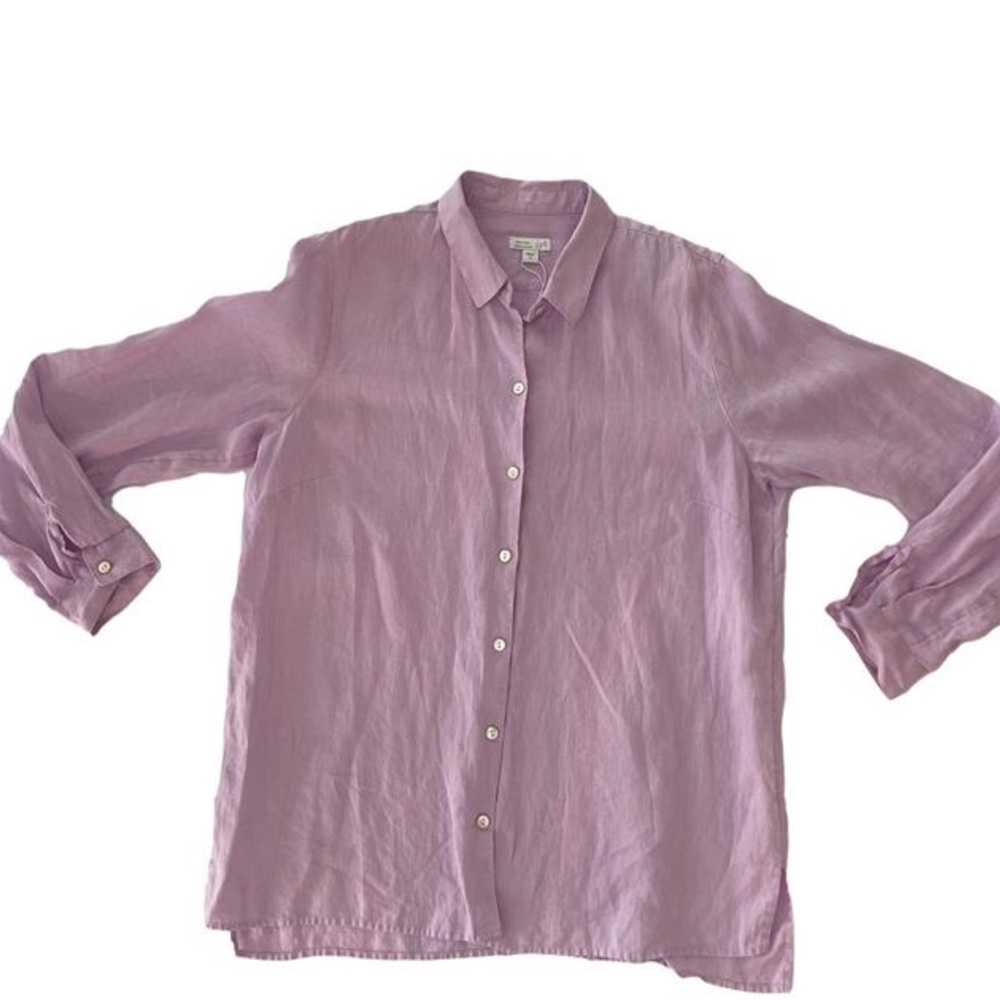 Lavender Linen Button Down